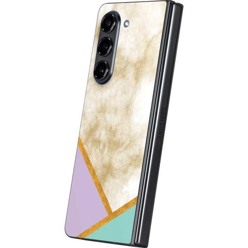 Angled Marble Galaxy Z Fold5 5G Skin
